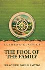 Text: "Lushena Classics. The Fool of the Family. Bracebridge Hemyng." Illustration: Kompass vor Landschaft mit Bergen.