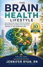 "The Brain Health Lifestyle: In Just 10 Minutes a Day! Illustration eines Gehirns aus Natur und Essen."