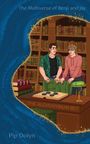 „The Multiverse of Benji and Jay“, „THE ALCHVHYBIUM BET“, „Pip Dolyn“. Zwei Männer stehen in einer Bibliothek.
