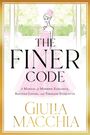 "The Finer Code" in großen Buchstaben, Darunter "A Manual of Modern Elegance," "Giulia Macchia" unten. Illustration: Frau in rosa Kleid.