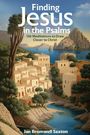 Text: "Finding Jesus in the Psalms: 150 Meditations to Draw Closer to Christ." Gemälde einer mediterranen Küstenstadt.