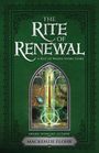 Text: "The Rite of Renewal: A Rite of Wands Short Story, Award-winning author Mackenzie Flohr." 

Mystische grünen Design mit Zauberstab.