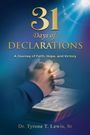 „31 Days of Declarations: A Journey of Faith, Hope, and Victory“ von Dr. Tyrone T. Lewis, Sr. zeigt betende Hände.