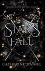 "Star's Fall" von Catherine Daniel. Zwei Schwerter kreuzen sich über einem Schild, stilvolle Ornamente und funkelnde Lichter.