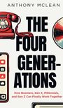Der Text beschreibt den Titel "The Four Generations" mit einem alten Telefon und Symbolen im Vintage-Stil.