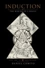 „Induction: The Making of a Magus“ Buch-Coverillustration mit mittelalterlichen Szenen und mystischen Symbolen.