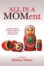 "ALL IN A MOMent" in großen Lettern, darüber Matroschka-Puppen, eine ist geöffnet. Autor: Mallina Wilson.