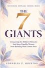 „The 7 Giants“, Buchcover mit floralen Mustern in Pastelltönen. Autorin: Connelia Z. Houston.